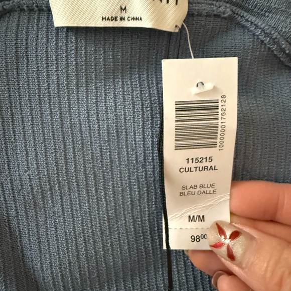 Babaton Cultural Long Sleeved Sculpt Knit -Slab Blue- -Size M-NWT - Picture 8 of 8